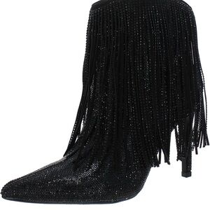 Elegant Black Fringe Boots